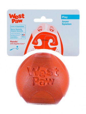 Игрушка для собак West Paw Мячик Rando 9cm Оранжевый